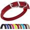 Show in main carousel: OOPSDOGGY Soft Rolled Leather Dog Collar, Red, X-Small: 8 to 11-in neck, 3/8-in wide slide 1 of 7