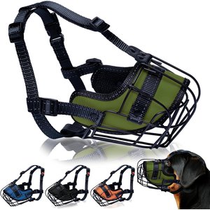 OOPSDOGGY Adjustable Breathable Wire Basket Metal Rottweiler Dog