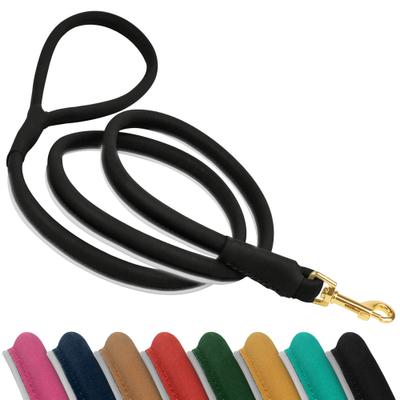 Show full view: OOPSDOGGY Outdoor Rolled Leather Reflective Walking Running Dog Leash, Black, Small: 6-ft long, 3/8-in wide slide 1 of 8