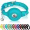 Show in main carousel: OOPSDOGGY Indoor & Outdoor Non Breakaway AirTag Holder Cat Collar with Bell, Light Blue, 8 to 11-in neck, 1/2-in wide slide 1 of 10