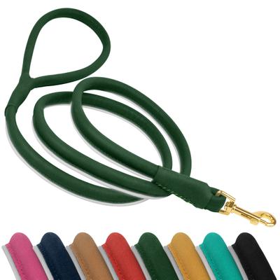 Show full view: OOPSDOGGY Outdoor Rolled Leather Reflective Walking Running Dog Leash, Green, Medium/Large: 6-ft long, 3/4-in wide slide 1 of 8