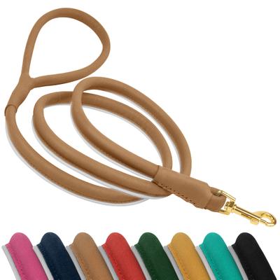Show full view: OOPSDOGGY Outdoor Rolled Leather Reflective Walking Running Dog Leash, Brown, Medium/Large: 6-ft long, 3/4-in wide slide 1 of 8