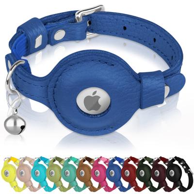 Show full view: OOPSDOGGY Indoor & Outdoor Non Breakaway AirTag Holder Cat Collar with Bell, Blue, 8 to 11-in neck, 1/2-in wide slide 1 of 9