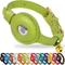 Show in main carousel: OOPSDOGGY Lightweight GPS Leather Apple Air Tag Holder Cat Collar with Bell, Lime Green, 8 to 11-in neck, 1/2-in wide slide 1 of 6