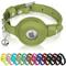 Show in main carousel: OOPSDOGGY Indoor & Outdoor Non Breakaway AirTag Holder Cat Collar with Bell, Olive Green, 8 to 11-in neck, 1/2-in wide slide 1 of 9