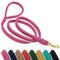 Show in main carousel: OOPSDOGGY Outdoor Rolled Leather Reflective Walking Running Dog Leash, Pink, Small: 6-ft long, 3/8-in wide slide 1 of 8