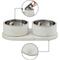 Show in main carousel: THE LICKER STORE Marbre Modern Weighted Double Marble & Stainless Steel Dog & Cat Bowl, Medium: 1.5-cup, White slide 5 of 8