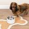 Show in main carousel: THE LICKER STORE Ripple Ridge Slanted Concrete & Stainless Steel Dog & Cat Bowl, Medium: 2-cup, White slide 6 of 8
