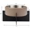 Show in main carousel: THE LICKER STORE Intersecta Concrete & Stainless Steel Dog & Cat Bowl with Metal Stand, Medium: 2-cup, Brown/Black slide 5 of 9