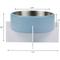 Show in main carousel: THE LICKER STORE Intersecta Concrete & Stainless Steel Dog & Cat Bowl with Metal Stand, Medium: 2-cup, Blue/White slide 5 of 9