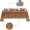 Show in main carousel: THE LICKER STORE Serenity 6.9-in Elevated Dog & Cat Wicker with Two Stainless Steel Bowls, Medium: 2.2-cup, Brown slide 4 of 6
