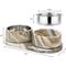 Show in main carousel: THE LICKER STORE Marbre Modern Weighted Double Marble & Stainless Steel Dog & Cat Bowl, Medium: 1.5-cup, Beige/Gray slide 4 of 8