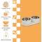 Show in main carousel: THE LICKER STORE Marbre Modern Weighted Double Marble & Stainless Steel Dog & Cat Bowl, Medium: 1.5-cup, White slide 3 of 8