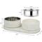 Show in main carousel: THE LICKER STORE Marbre Modern Weighted Double Marble & Stainless Steel Dog & Cat Bowl, Medium: 1.5-cup, White slide 4 of 8