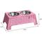 Show in main carousel: THE LICKER STORE Serenity 6.9-in Elevated Dog & Cat Wicker with Two Stainless Steel Bowls, Medium: 2.2-cup, Pink slide 3 of 6