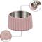 Show in main carousel: THE LICKER STORE Ripple Ridge Slanted Concrete & Stainless Steel Dog & Cat Bowl, Medium: 2-cup, Pink slide 5 of 8