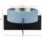 Show in main carousel: THE LICKER STORE Intersecta Concrete & Stainless Steel Dog & Cat Bowl with Metal Stand, Medium: 2-cup, Blue/Black slide 5 of 9