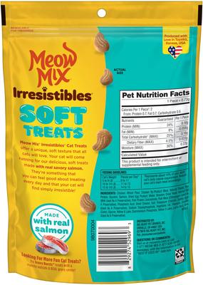 Show full view: Meow Mix Irresistibles Soft Salmon Cat Treats, 12-oz bag slide 4 of 12