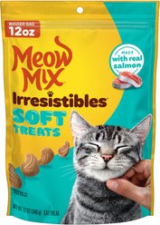 Meow Mix Irresistibles Soft Real Salmon Cat Treats, 12-oz bag