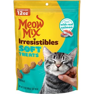 Meow Mix Irresistibles Soft Salmon Cat Treats, 12-oz bag