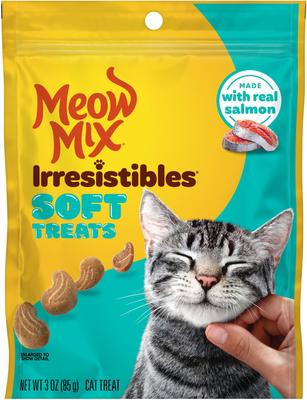 Show full view: Meow Mix Irresistibles Soft Salmon Cat Treats, 6-oz bundle  slide 9 of 11