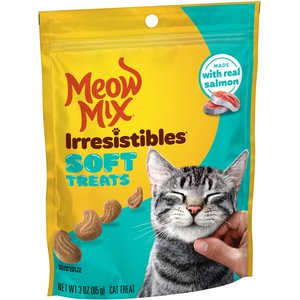 Meow Mix Irresistibles Soft Salmon Cat Treats, 3-oz bag