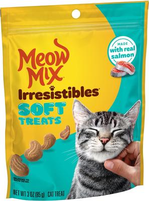 Show full view: Meow Mix Irresistibles Soft Salmon Cat Treats, 6-oz bundle  slide 6 of 11