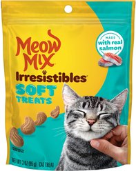 Meow Mix Irresistibles Soft Salmon Cat Treats, 3-oz bag