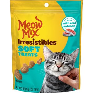 Meow Mix Irresistibles Soft Salmon Cat Treats, 3-oz bag