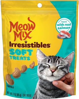 Show full view: Meow Mix Irresistibles Soft Salmon + Friskies Party Mix Morning Munch Crunch Flavor Crunchy Cat Treats slide 6 of 10