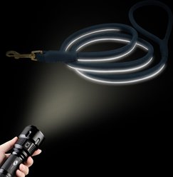 OOPSDOGGY Outdoor Rolled Leather Reflective Walking Running Dog Leash, Camel, Small: 6-ft long, 3/8-in wide slide 2 of 8