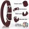 Show in main carousel: OOPSDOGGY Soft Rolled Leather Dog Collar, Burgundy, Medium: 12 to 15-in neck, 9/16-in wide slide 2 of 7