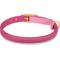 Show in main carousel: OOPSDOGGY Rolled Leather Reflective Cat Collar with Bell & Safety Elastic Strap, Fuchsia, 8 to 11-in neck, 3/8-in wide slide 2 of 8