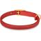 Show in main carousel: OOPSDOGGY Rolled Leather Reflective Cat Collar with Bell & Safety Elastic Strap, Red, 8 to 11-in neck, 3/8-in wide slide 2 of 8