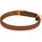 Show in main carousel: OOPSDOGGY Rolled Leather Reflective Cat Collar with Bell & Safety Elastic Strap, Brown, 8 to 11-in neck, 3/8-in wide slide 3 of 9