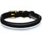 Show in main carousel: OOPSDOGGY Soft Padded Rolled Leather Reflective Dog Collar, Black, XX-Small: 7 to 9-in neck, 2/5-in wide slide 2 of 6