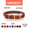 Show in main carousel: OOPSDOGGY Soft Padded Rolled Leather Reflective Dog Collar, Brown, X-Large: 17 to 21-in neck, 4/5-in wide slide 3 of 6