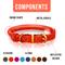 Show in main carousel: OOPSDOGGY Soft Padded Rolled Leather Reflective Dog Collar, Red, Small: 10 to 13-in neck, 3/5-in wide slide 3 of 6