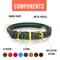 Show in main carousel: OOPSDOGGY Soft Padded Rolled Leather Reflective Dog Collar, Green, X-Large: 17 to 21-in neck, 4/5-in wide slide 3 of 6