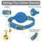 Show in main carousel: OOPSDOGGY Lightweight GPS Leather Apple Air Tag Holder Cat Collar with Bell, Blue, 8 to 11-in neck, 1/2-in wide slide 3 of 6
