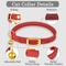 Show in main carousel: OOPSDOGGY Rolled Leather Reflective Cat Collar with Bell & Safety Elastic Strap, Red, 8 to 11-in neck, 3/8-in wide slide 3 of 8