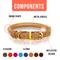 Show in main carousel: OOPSDOGGY Soft Padded Rolled Leather Reflective Dog Collar, Camel, Small: 10 to 13-in neck, 3/5-in wide slide 3 of 6
