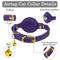 Show in main carousel: OOPSDOGGY Lightweight GPS Leather Apple Air Tag Holder Cat Collar with Bell, Purple, 8 to 11-in neck, 1/2-in wide slide 3 of 6