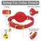 Show in main carousel: OOPSDOGGY Lightweight GPS Leather Apple Air Tag Holder Cat Collar with Bell, Red, 8 to 11-in neck, 1/2-in wide slide 3 of 6