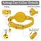 Show in main carousel: OOPSDOGGY Lightweight GPS Leather Apple Air Tag Holder Cat Collar with Bell, Yellow, 8 to 11-in neck, 1/2-in wide slide 3 of 6