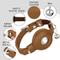 Show in main carousel: OOPSDOGGY Indoor & Outdoor Non Breakaway AirTag Holder Cat Collar with Bell, Brown, 8 to 11-in neck, 1/2-in wide slide 3 of 9