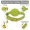 Show in main carousel: OOPSDOGGY Lightweight GPS Leather Apple Air Tag Holder Cat Collar with Bell, Lime Green, 8 to 11-in neck, 1/2-in wide slide 3 of 6