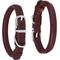 Show in main carousel: OOPSDOGGY Soft Rolled Leather Dog Collar, Burgundy, Medium: 12 to 15-in neck, 9/16-in wide slide 4 of 7