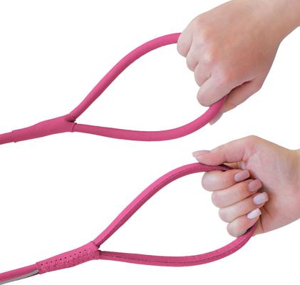 Show full view: OOPSDOGGY Outdoor Rolled Leather Reflective Walking Running Dog Leash, Pink, Small: 6-ft long, 3/8-in wide slide 4 of 8
