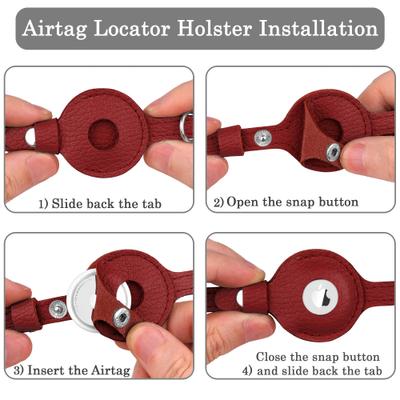 Show full view: OOPSDOGGY Indoor & Outdoor Non Breakaway AirTag Holder Cat Collar with Bell, Red, 8 to 11-in neck, 1/2-in wide slide 5 of 10